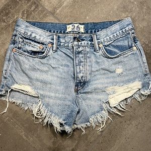 FREE PEOPLE distressed denim shorts